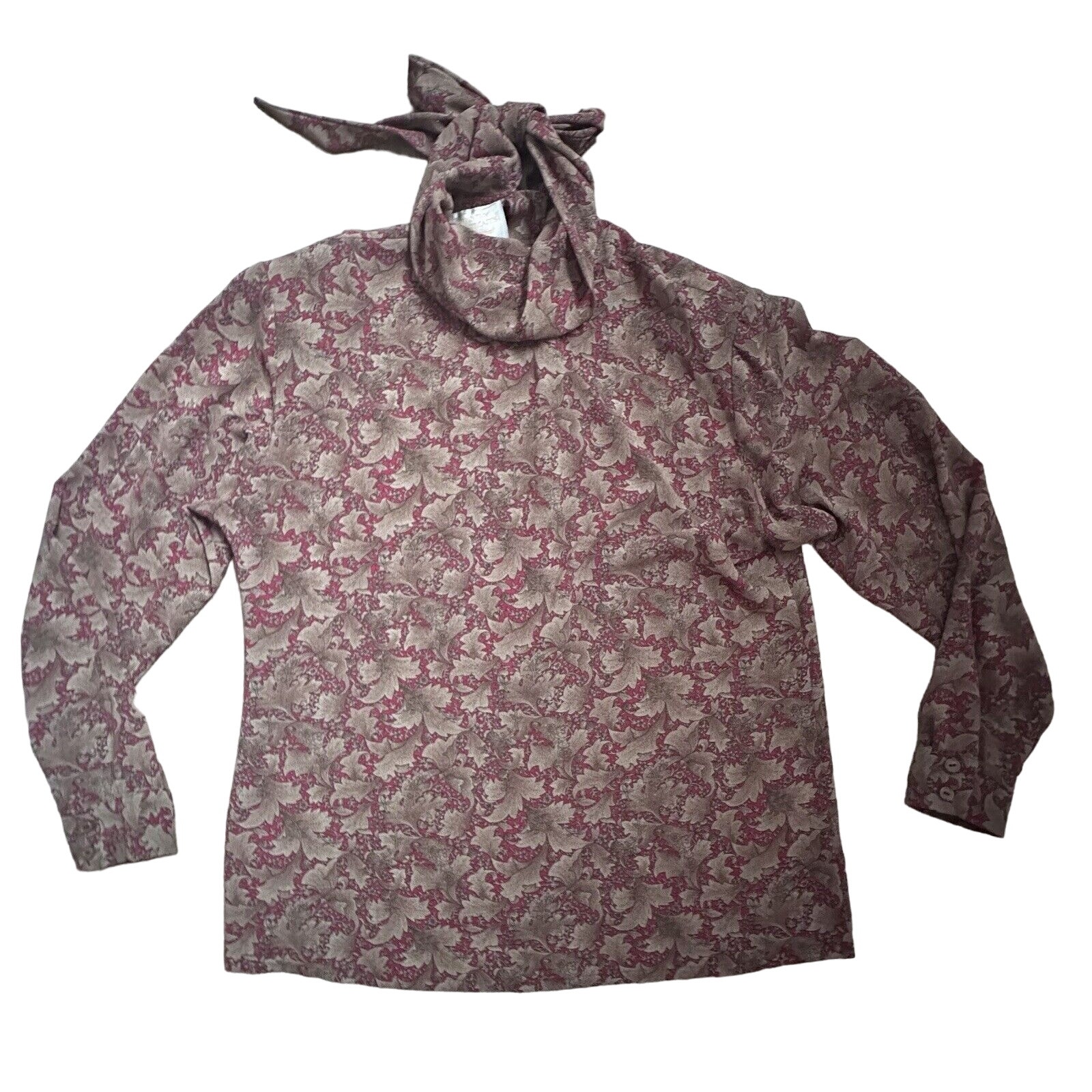 Vintage Pendleton|Country Sophisticates|Ls Blouse|Floral|Red/Tan|Sz 8